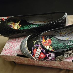 Ed hardy ballet flats